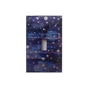 Hand Crafted Abstract Design Single Toggle Light Switch Plate